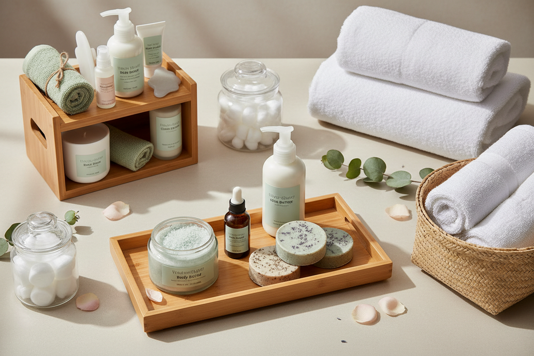 Spa-Inspired Self-Care System Using Body Care, Spa Storage Systems, and Sets & Kits