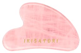 Rose Quartz Natural Stone Curved Facial Roller & Guasha Set - Image 5