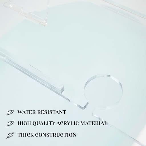 36" Supreme - Clear Acrylic Bathtub Tray Caddy Tub Shelf, Spa Board Luxury - Image 7