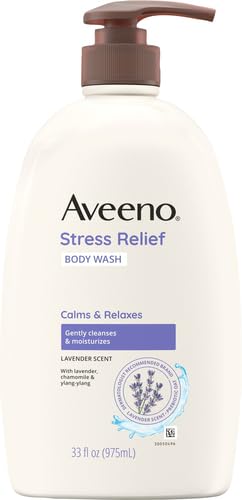 Aveeno Stress Relief Body Wash for Women, Calming Lavender Scent & Prebiotic Oat - Image 2