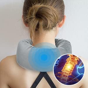 Travel Pillow/Vibration Wrap Neck Massage, Airplane Pillow Portable Battery - Image 3