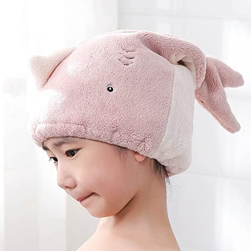 Hair Drying Towel for Kids Girls, Cute Cartoon Absorbent Quick Drying Bath Wrap by ShowerCaps