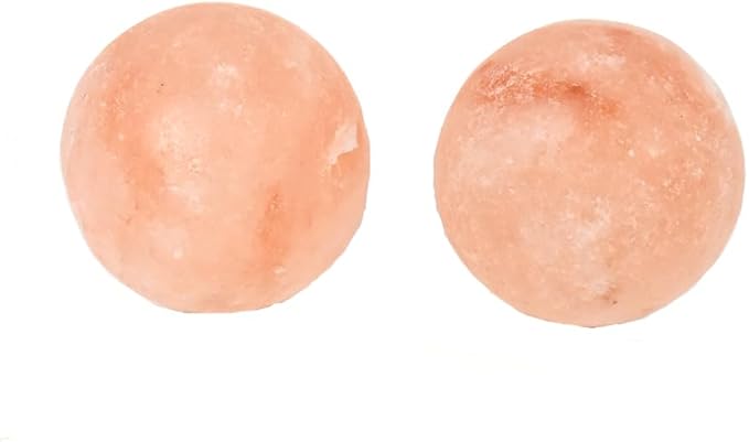 2 Pcs Ball Himalayan Salt Massage Stones Hot Massage Cold Massage Stones Set by QYLHH