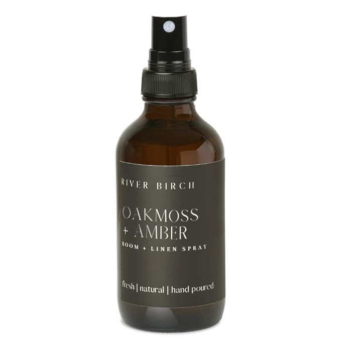 River Birch Oakmoss + Amber Scented Linen and Room Spray | Home Fragrance | 4 by RiverBirch