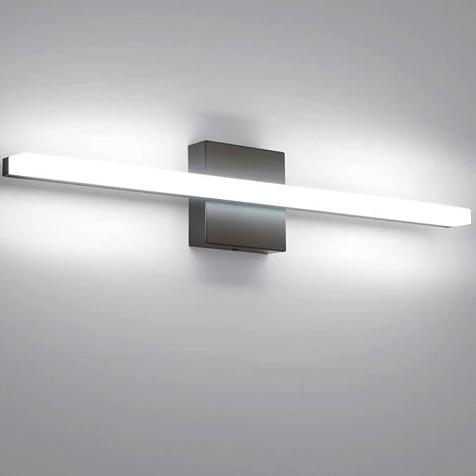 Combuh Bathroom Light Fixtures Dimmable Black Vanity Lights Bar 24 Inch 14W by Combuh