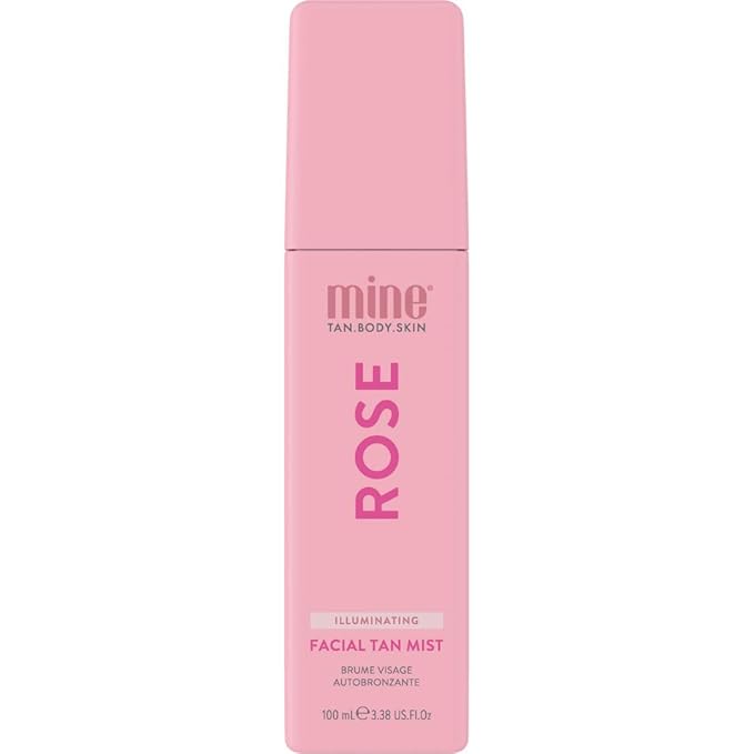 Minetan Rose Face Tan Mist | Clear Facial Self Tanning Spray | Gradual Daily by MineTanBodySkin