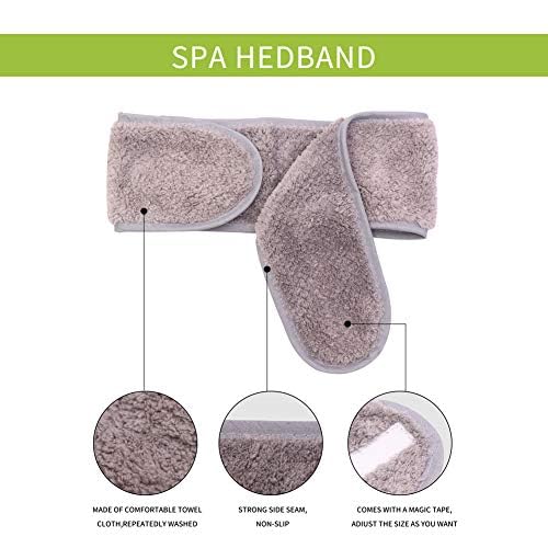 Simnice 6 Pieces Spa Facial Headbands Adjustable Head Wraps - Image 8