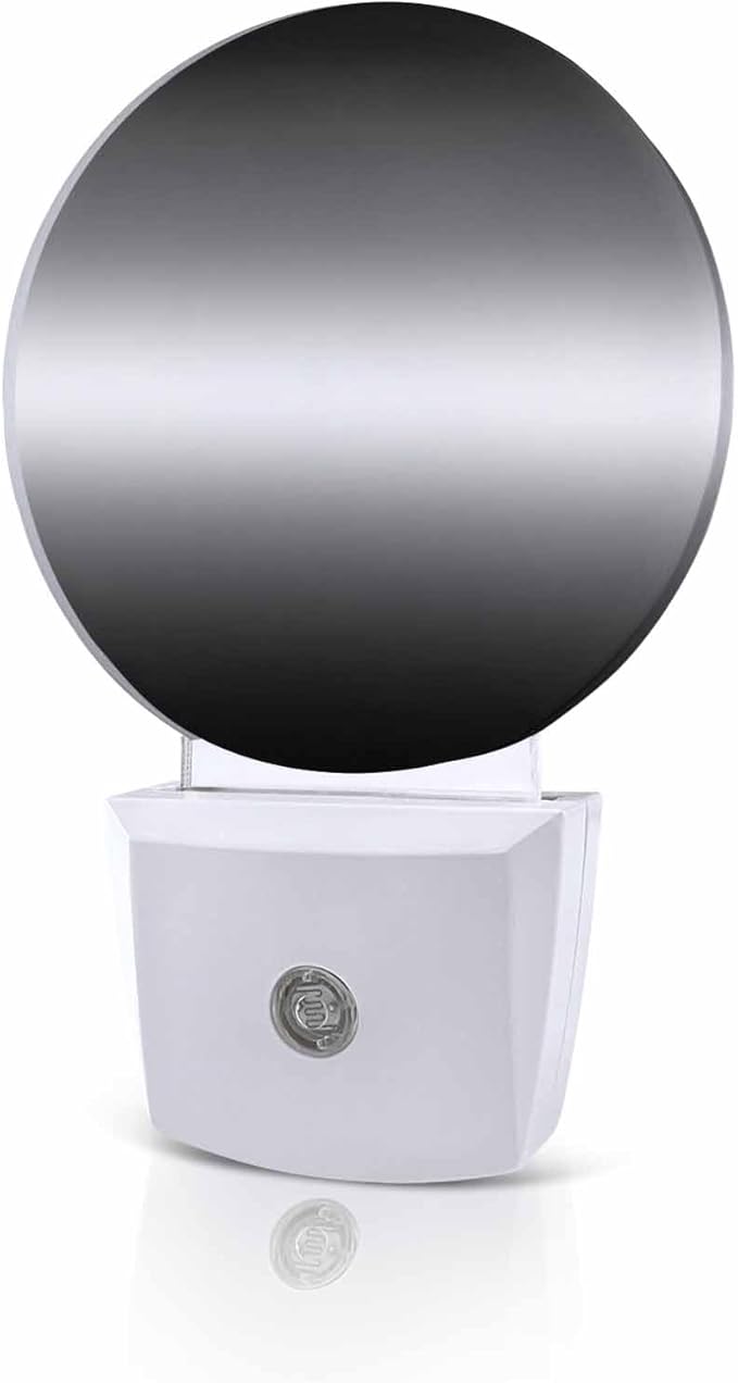 Night Lights Auto Sensor Black Ombre Night Light Solid Color Round Lamp Plug-in by Home+L6