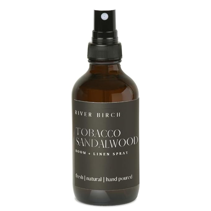 River Birch Tobacco Sandalwood Scented Linen and Room Spray | Home Fragrance | by RiverBirch