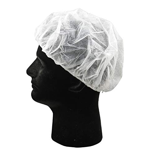 Disposable Caps Hair Nets, Salon Spa Food Service 100 Pack 21" White - Image 3