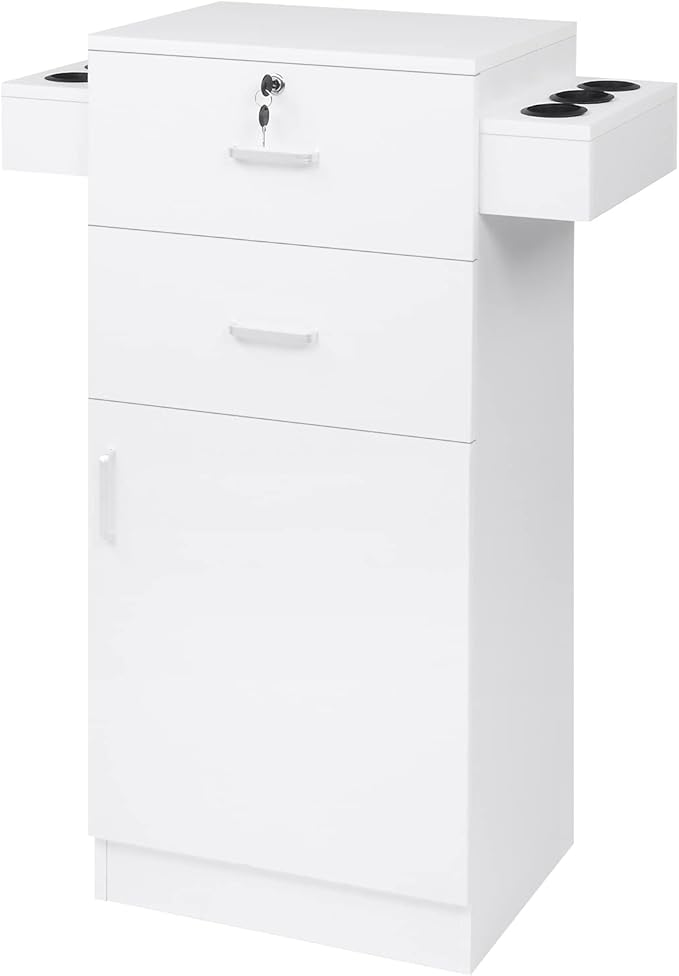 Modern Styling Station for Hair Stylist, Wooden Hair Salon Station Storage by Unknown