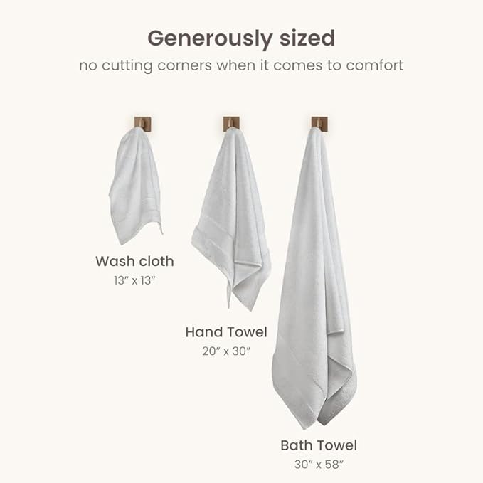 BIOWEAVES 100% Organic Cotton 700 GSM Luxury Wash Cloths GOTS Certified 13" x - Image 5