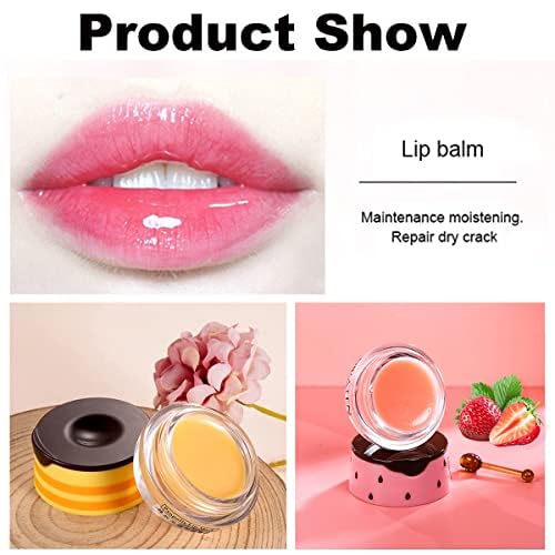 4 PCS Strawberry Lip Balm, Vitamin E Lip Masks Moisturizing Propolis Sleeping - Image 7