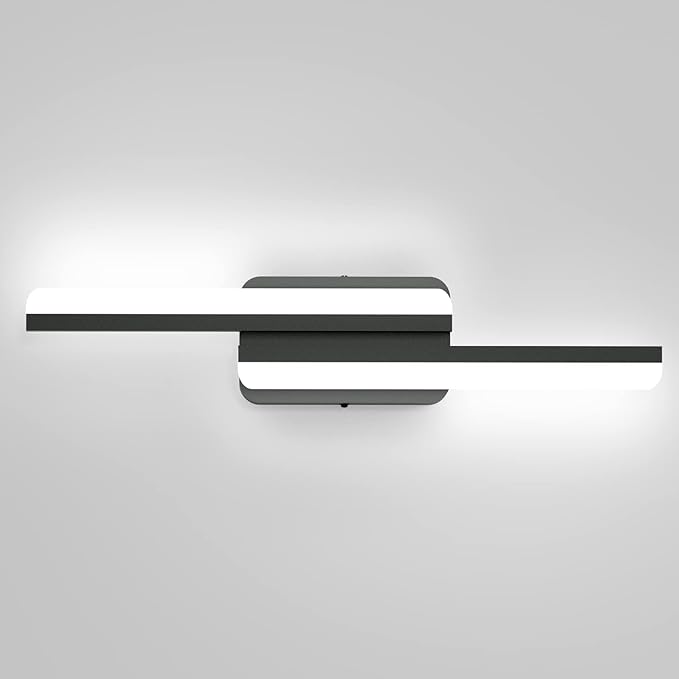 Ralbay Modern LED Black Vanity Light 24inch 24W Frosted Aluminum LED Matte by RalbayLighting