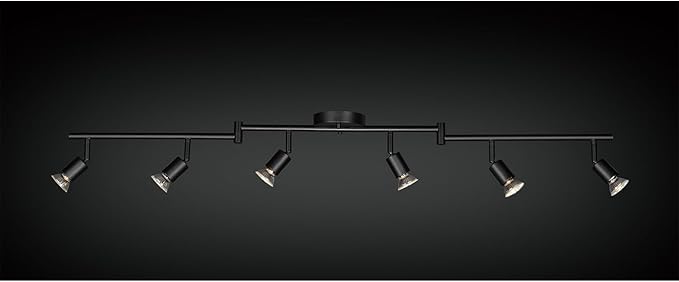 Globe Electric 59693 6-Light Foldable Track Lighting Kit, Matte Black Finish - Image 5