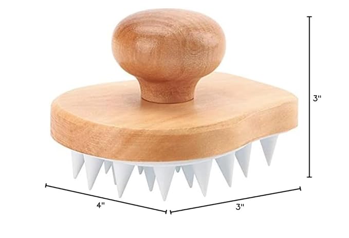 Hangerspace Scalp Massager Shampoo Brush, Wooden Wet and Dry Hair Scalp Care - Image 8