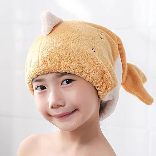 Hair Drying Towel for Kids Girls, Cute Cartoon Absorbent Quick Drying Bath Wrap by ShowerCaps