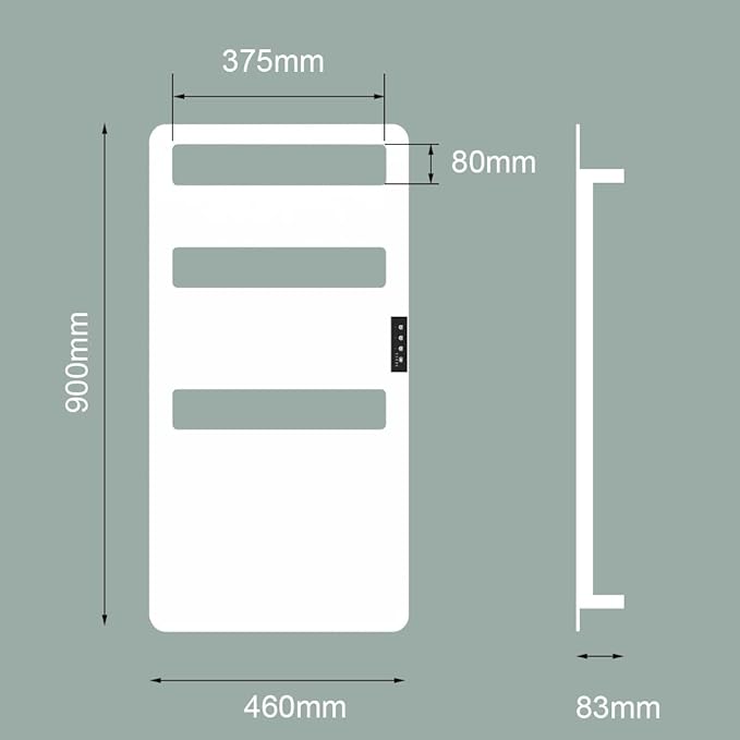 Towel Warmer with Timer for Bathroom, Heated Towel Rack Wall Mounted, Electric - Image 5