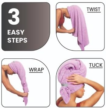 Curly Girl Microfiber Hair Towel Wrap - Image 7