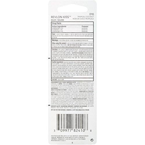 Revlon Tinted Lip Balm, SPF 20, Natural Fruit Oils | Tropical Coconut | Pack of - Image 8