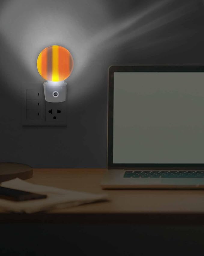 Night Lights Auto Sensor Burnt Orange Yellow Night Light Gradient Color Stripe - Image 7