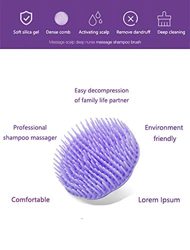 Aroveea Hair Scalp Brush Dandruff Cleaning Brush Shower Scalp Shampoo Brush - Image 6