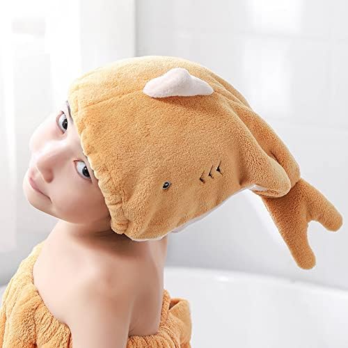 Hair Drying Towel for Kids Girls, Cute Cartoon Absorbent Quick Drying Bath Wrap - Image 3