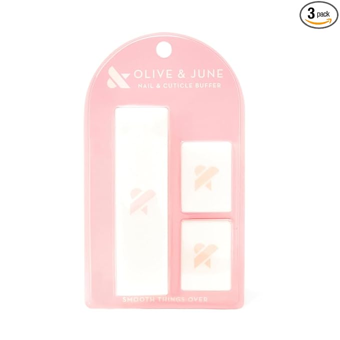 Olive & June Buffer Pack | 1 Full-Size + 2 Mini Nail Buffers by OliveJune