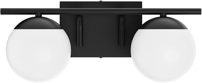 Ralbay Black Mid Century Modern 2-Light Bathroom Vanity Light Fixtures - Image 2