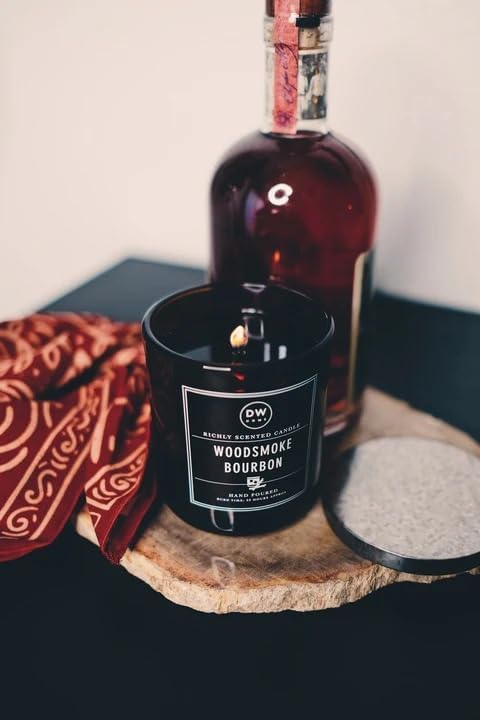 DW Home Woodsmoke Bourbon Scented Candle – Smoked Vanilla, Oak Aged Bourbon & - Image 4