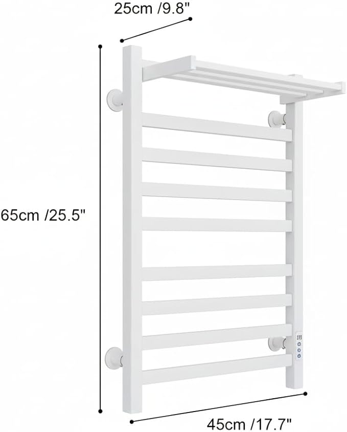 8-Bar Towel Warmer with with Top Warmer Shelf, Electric Towel Rack Set with - Image 4