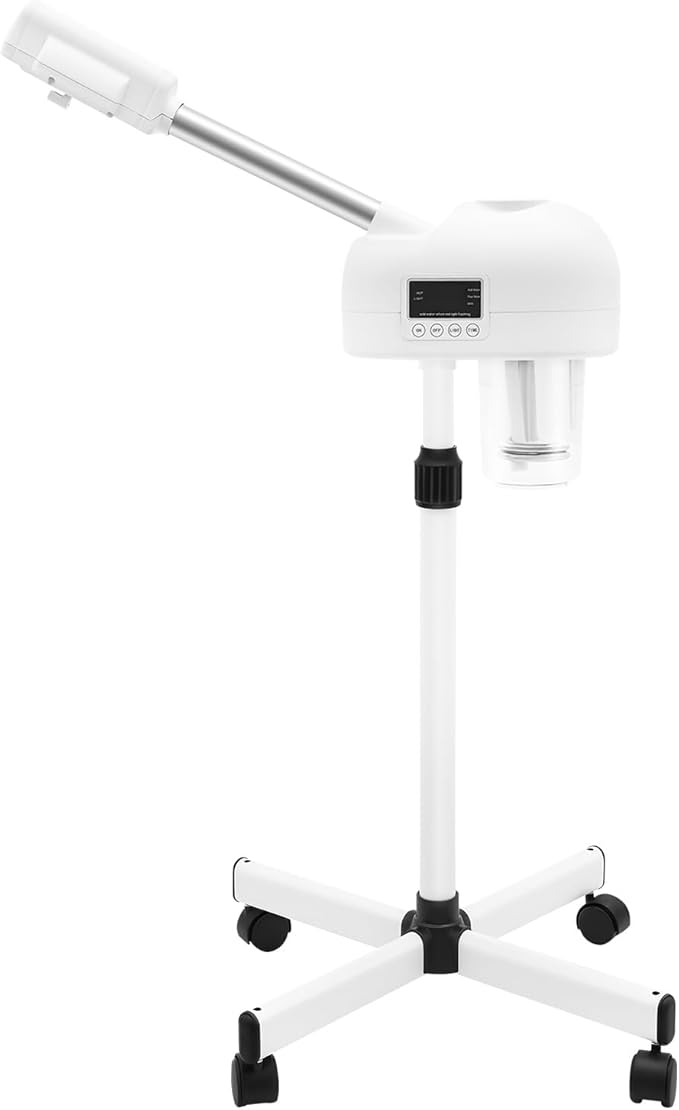 Standing Facial Steamer with LCD Timer 0-20min, Ozone Face Steamer Machine by Unknown