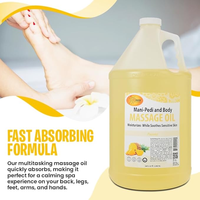 SPA REDI - Massage Oil, 128 Oz - Professional Pedicure, Full Body Massage - Image 7