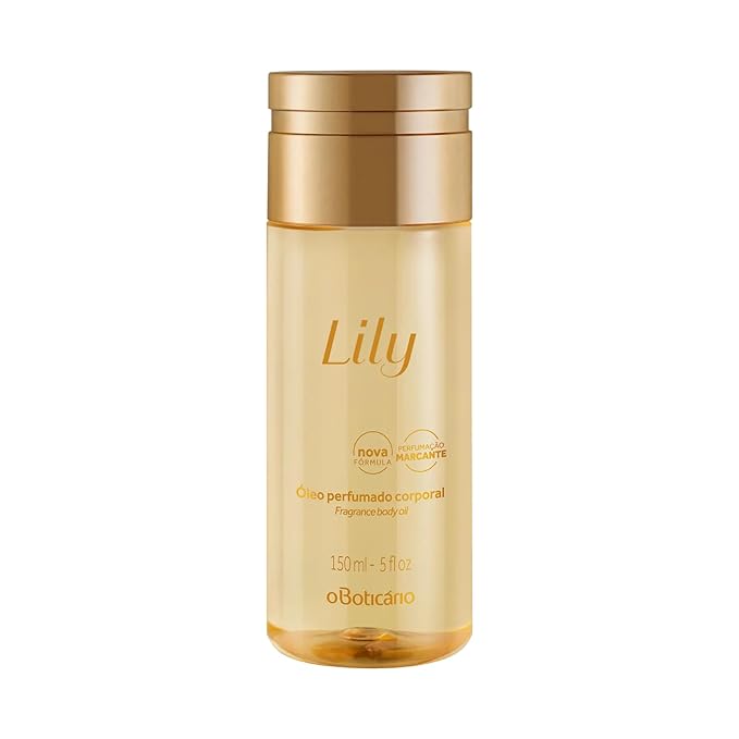 Lily Scented Body Oil, Lightweight and Fast Absorbing Moisturizing Body Oil by OBOTICARIO