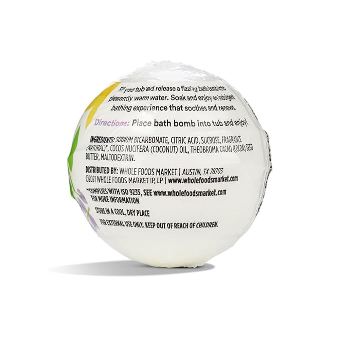 365 by Whole Foods Market, Fizzing Bath Bomb, Lavender Vanilla, 2.8 oz - Image 2
