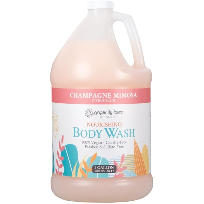 Ginger Lily Farms Botanicals Nourishing Body Wash, Champagne Mimosa, 100% Vegan - Image 2