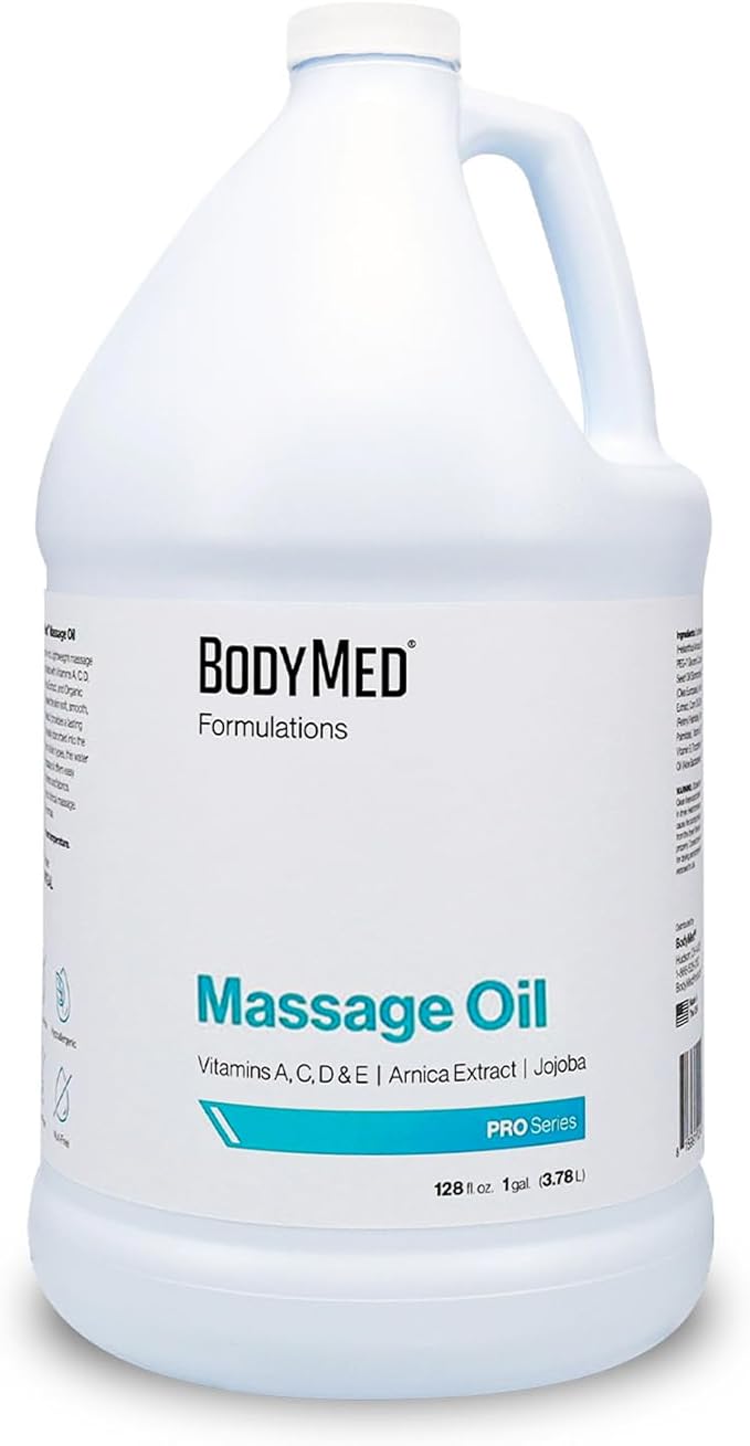 BodyMed Formulations Massage Oil, 1 gal. – Fragrance-Free, All-Natural Oil by BodyMed