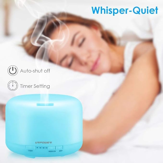 URPOWER Upgraded 500ML Essential Oil Diffuser Humidifiers Ultrasonic - Image 3