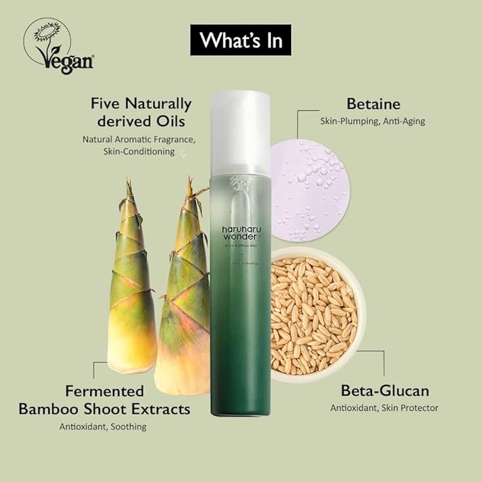HARUHARU wonder Black Bamboo Mist, Hydrating and Firming skin, Panax ginseng - Image 4