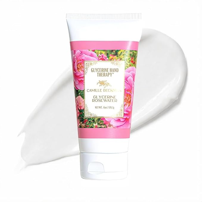 Camille Beckman Glycerine Hand Therapy Cream, Glycerine Rosewater, 6 Ounce by CamilleBeckman