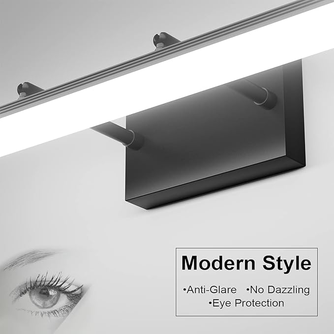 Aipsun 31.5 inch Modern Black Vanity Light Adjustable Bathroom Light Fixtures - Image 4