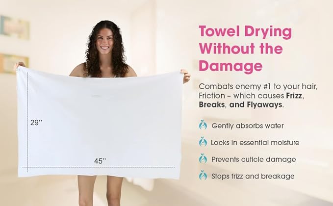 Hair RePear The Ultimate Hair Towel – Generous 29" x 45" Cotton Hair Towel - Image 6