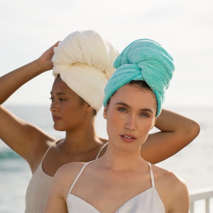 VOLO Hero Capri Blue Hair Towel | Ultra Soft, Super Absorbent, Quick Drying - Image 7