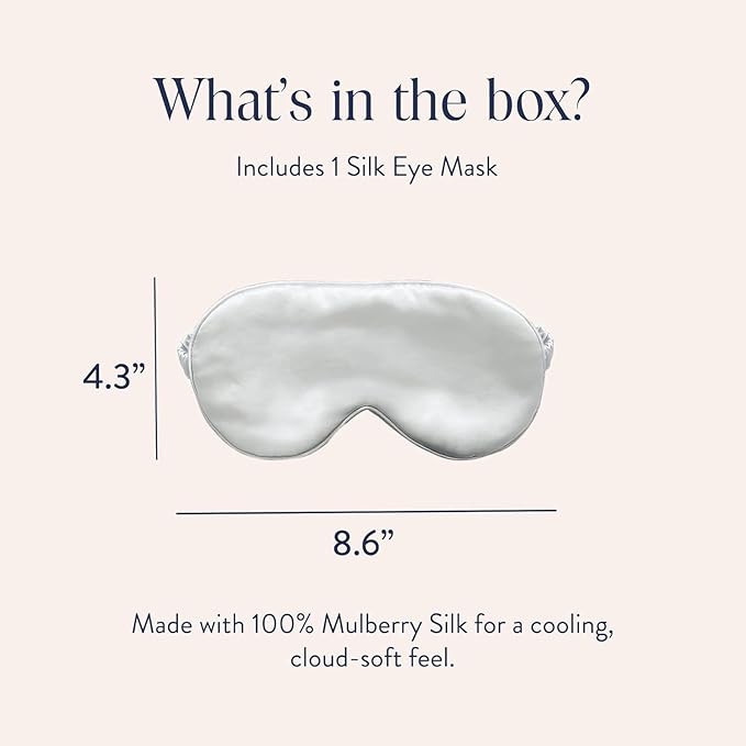 Brooklinen Silk Eye Mask for Sleeping – Ivory, 100% Mulberry Silk Sleep Mask - Image 2