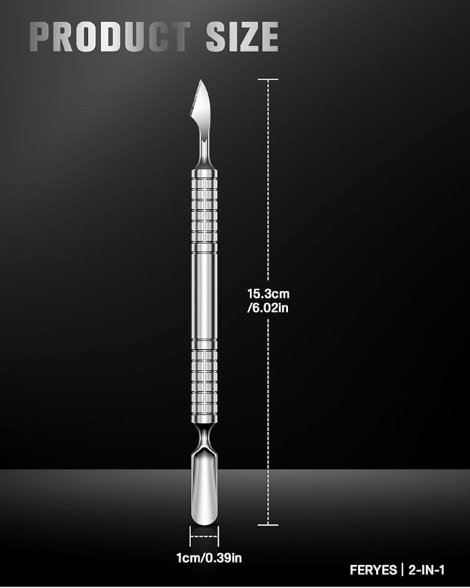 2025 Upgraded Dual Head Cuticle Pusher Remover Tool - Image 8