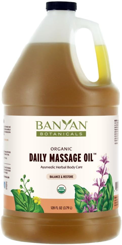 Banyan Botanicals Daily Massage Oil – Organic Ayurvedic Massage Oil – Balancing by BanyanBotanicals