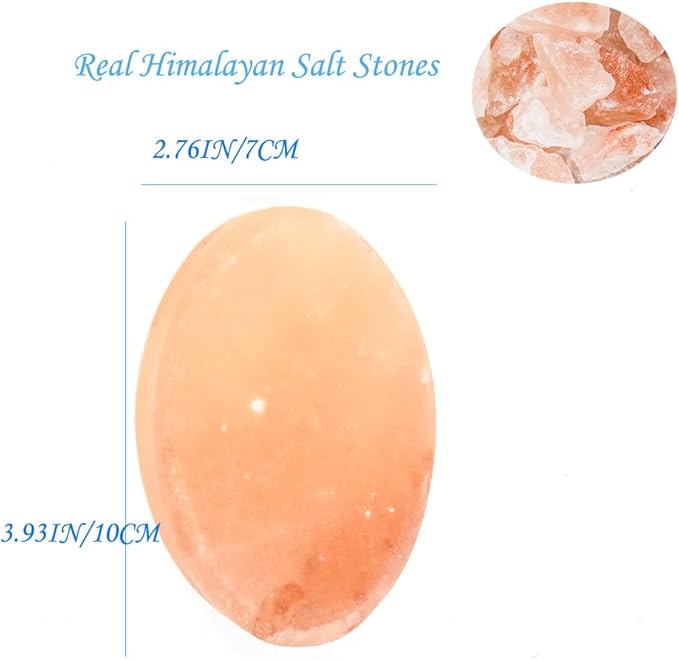 2 Pcs Leaf Shape Himalayan Salt Massage Stones Hot Massage Cold Massage Stones - Image 2