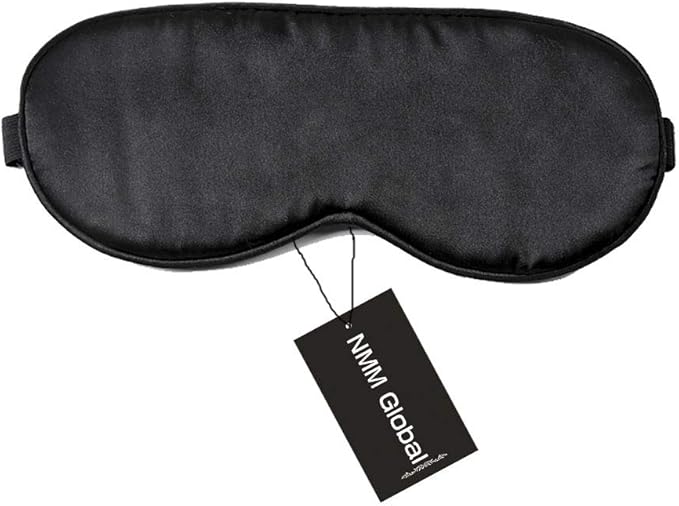 100% Mulberry Silk Sleep Mask Blackout, Cute Natural Sleeping Mask by NMMGlobal