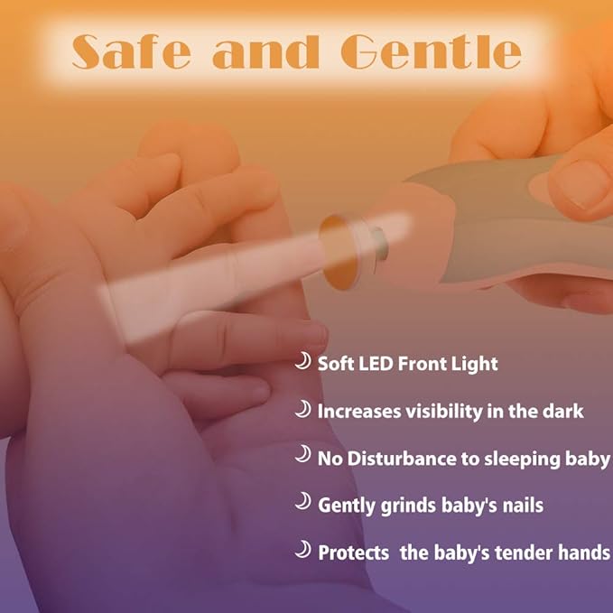 Baby Nail Trimmer Electric Nail File Baby Nail Clippers, 20 in 1 Safe Nail - Image 5