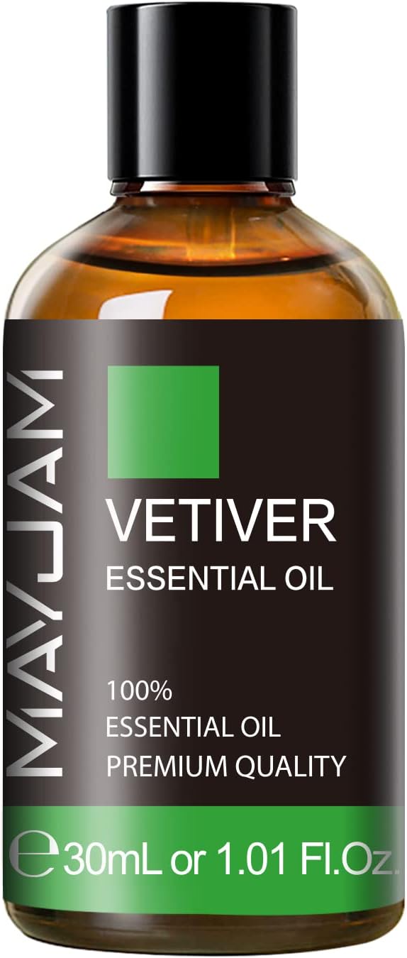MAYJAM Vetiver Essential Oil 30ML, Pure Vetiver Oil Essential Oils by MAYJAM